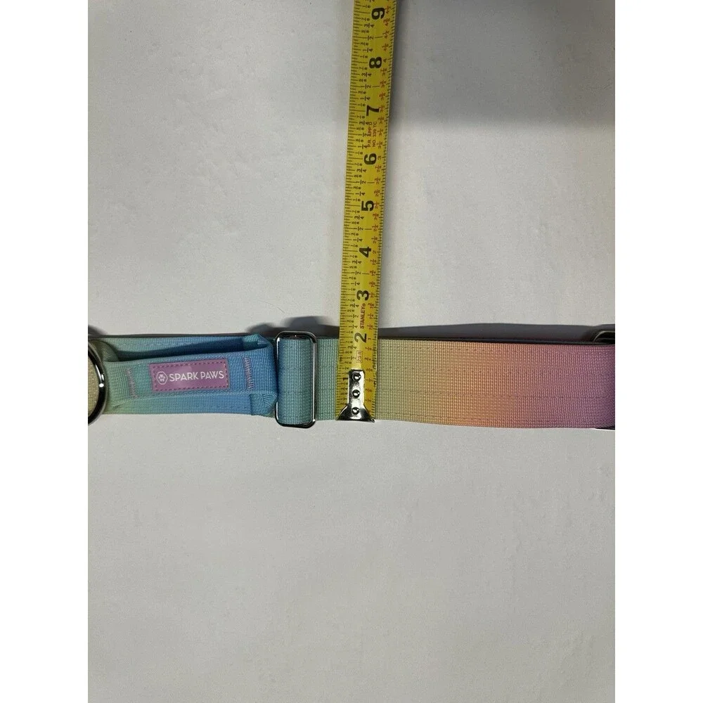 SPARK PAWS Tactical Nylon Dog Collar Adjustable Comfort Collar Medium Pastel